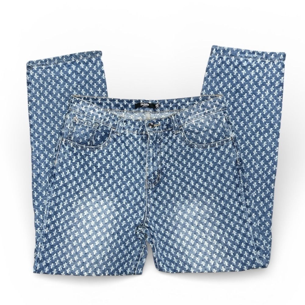 Jaded London Distressed Blue Denim Jeans